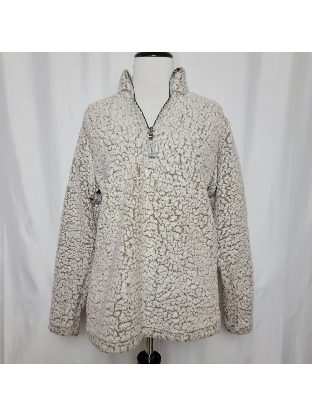 J. America Sherpa Fleece Pullover SZ Small